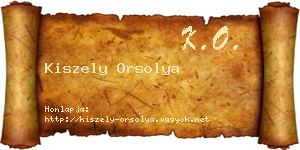 Kiszely Orsolya névjegykártya